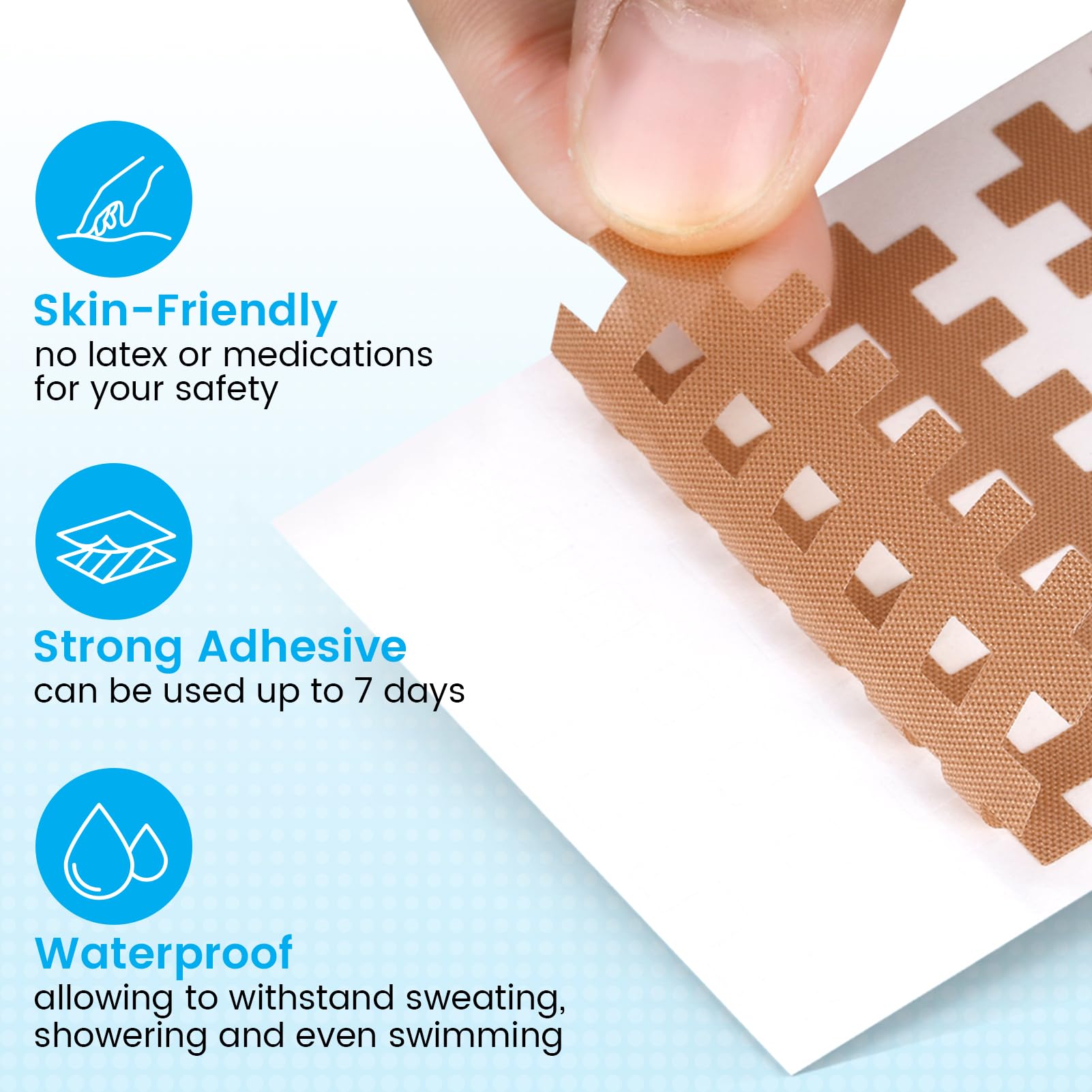154pcs Cross Tape, mocna taśma samoprzylepna do łagodzenia bólu mięśni i stawów, wodoodporne plastry akupunkturowe do terapii punktów spustowych i uwalniania napięcia