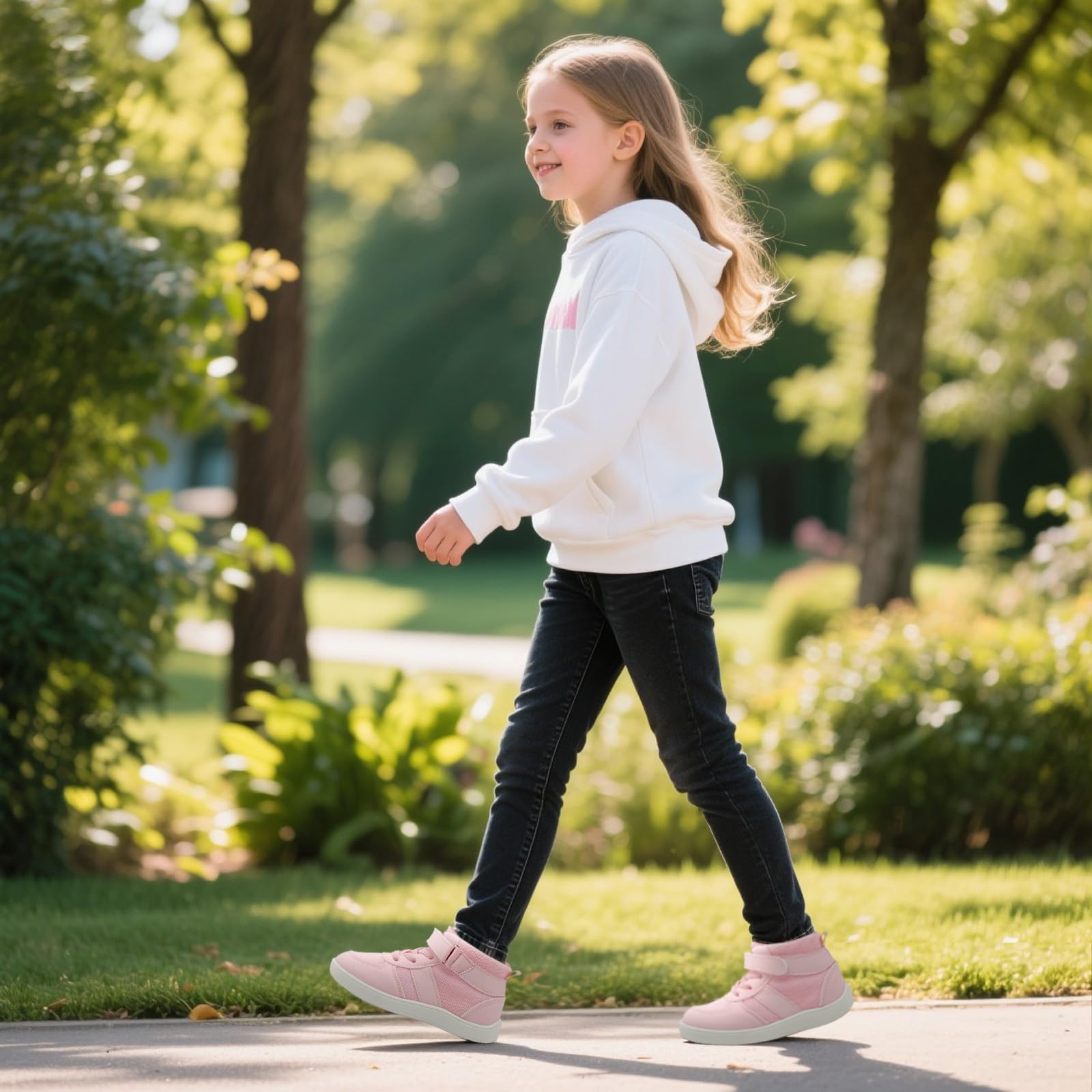 Scarpe Barefoot Bambino Bambina Minimalista High Top Sneaker Larga Walking Trail Running Sneakers Rete Traspirante Antiscivolo