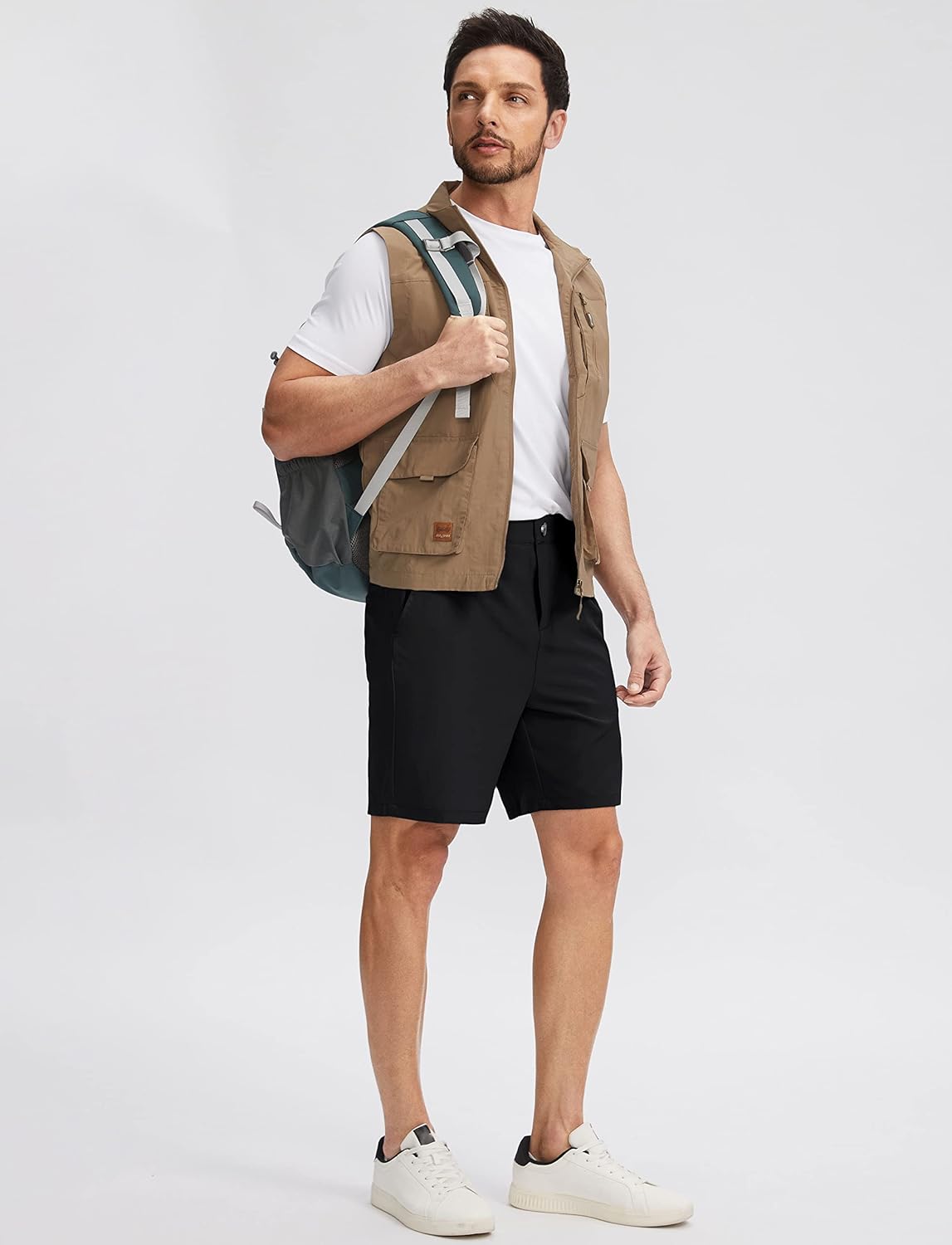 Soothfeel Men's Golf Shorts with 5 Pockets 7 Inch Stretch Lightweight Quick Dry Hiking Casual Work Dress Shorts for Men