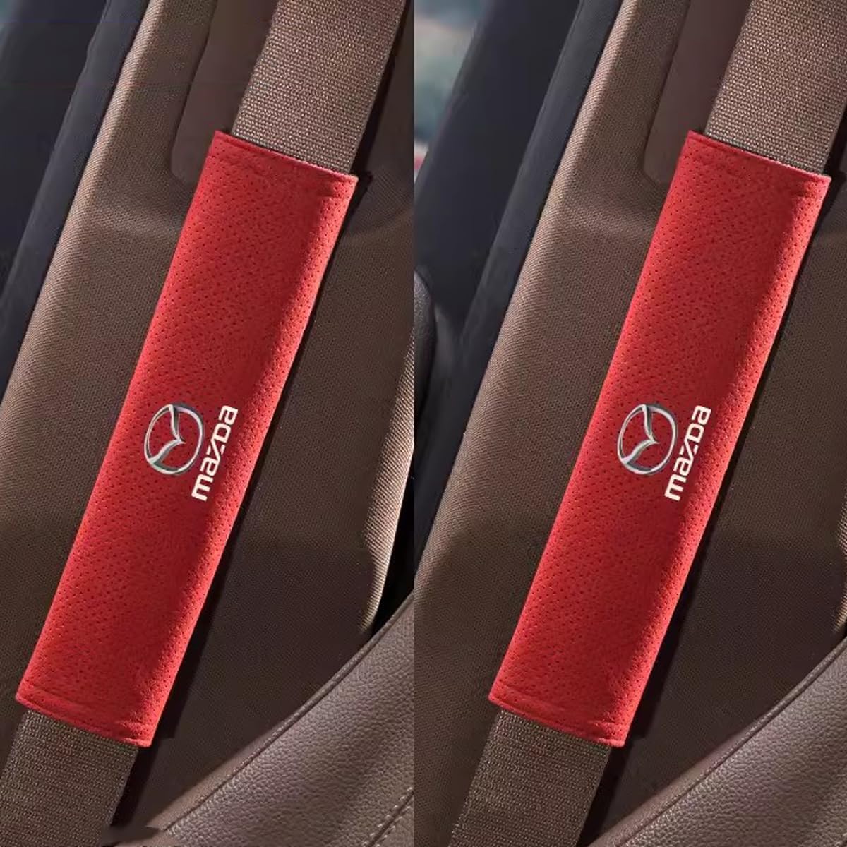 2 Stuks Autogordel Pads voor Mazda CX-3, Veiligheidsgordel Cover Soft Comfort Schouderriem Pads, Antislip Ademende Auto Seat Belt Cover Accessoires