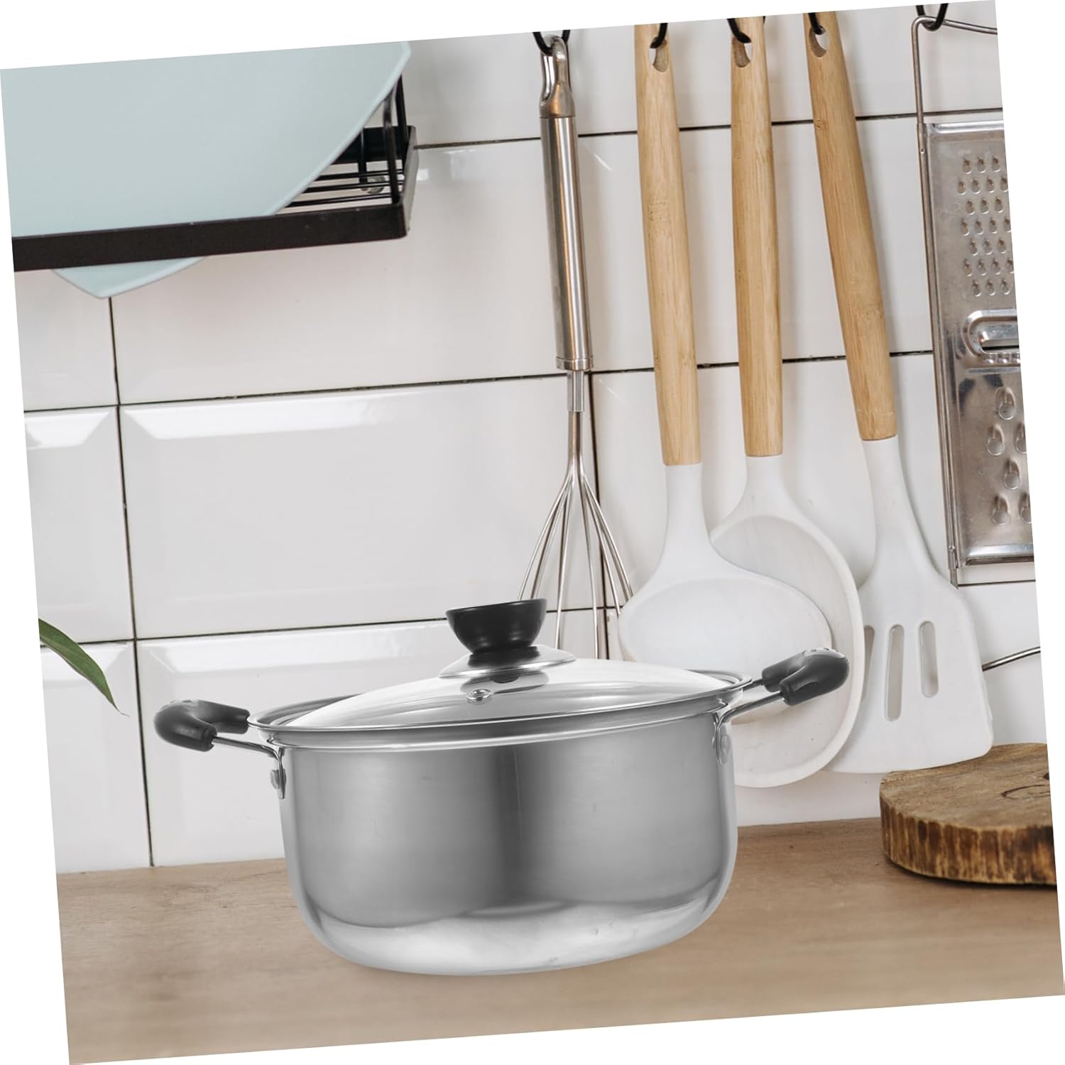 Ciieeo Stainless Steel Soup Pot Milk Pot Frying Pan Kitchen Set Saucepan Set Kitchen