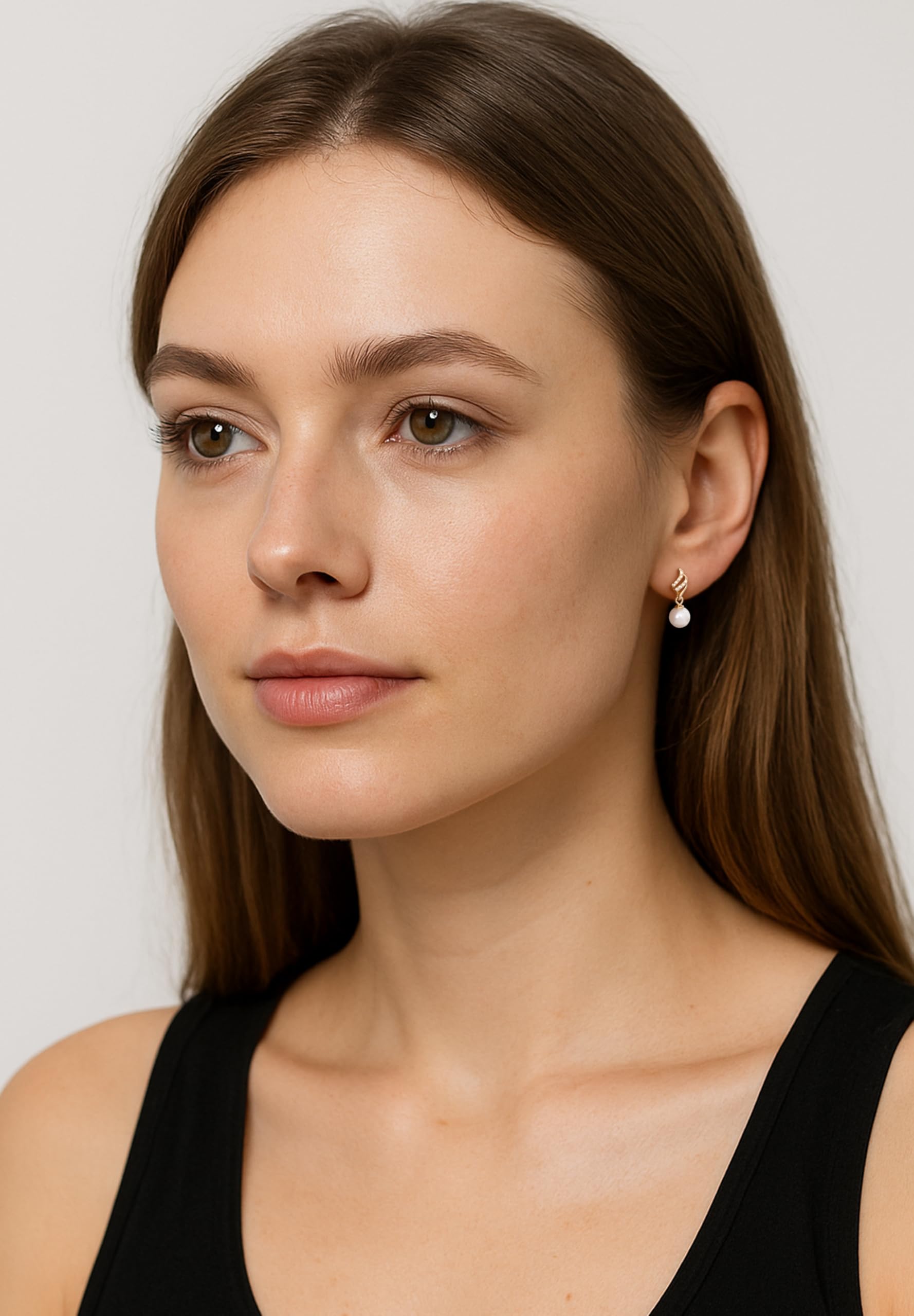 SOFIA MILANI - Damen Ohrringe 925 Silber - mit Zirkonia Steinen - Perlen Ohrstecker