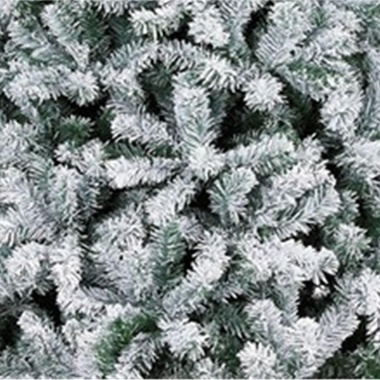 Sapin de Noël Artificiel de qualité supérieure, floqué de Neige, avec Branches Blanches et Support en métal.(150cm)