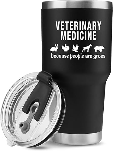 Veterinary Medicine Because People Are Gross Veterinary Gifts Vaso de acero inoxidable aislado al vacío, veterinario, veterinario, veterinario,