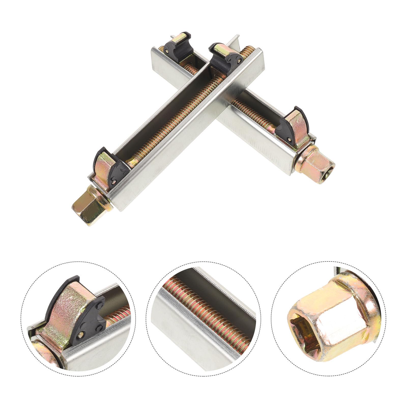 TOYANDONA Compresor de Muelles de Amortiguador 15.50x4.00x2.50cm para Motocicleta, Herramienta Metálica Agarre Firme y Uso Amplio Pack de 2 Piezas para Taller y Garaje