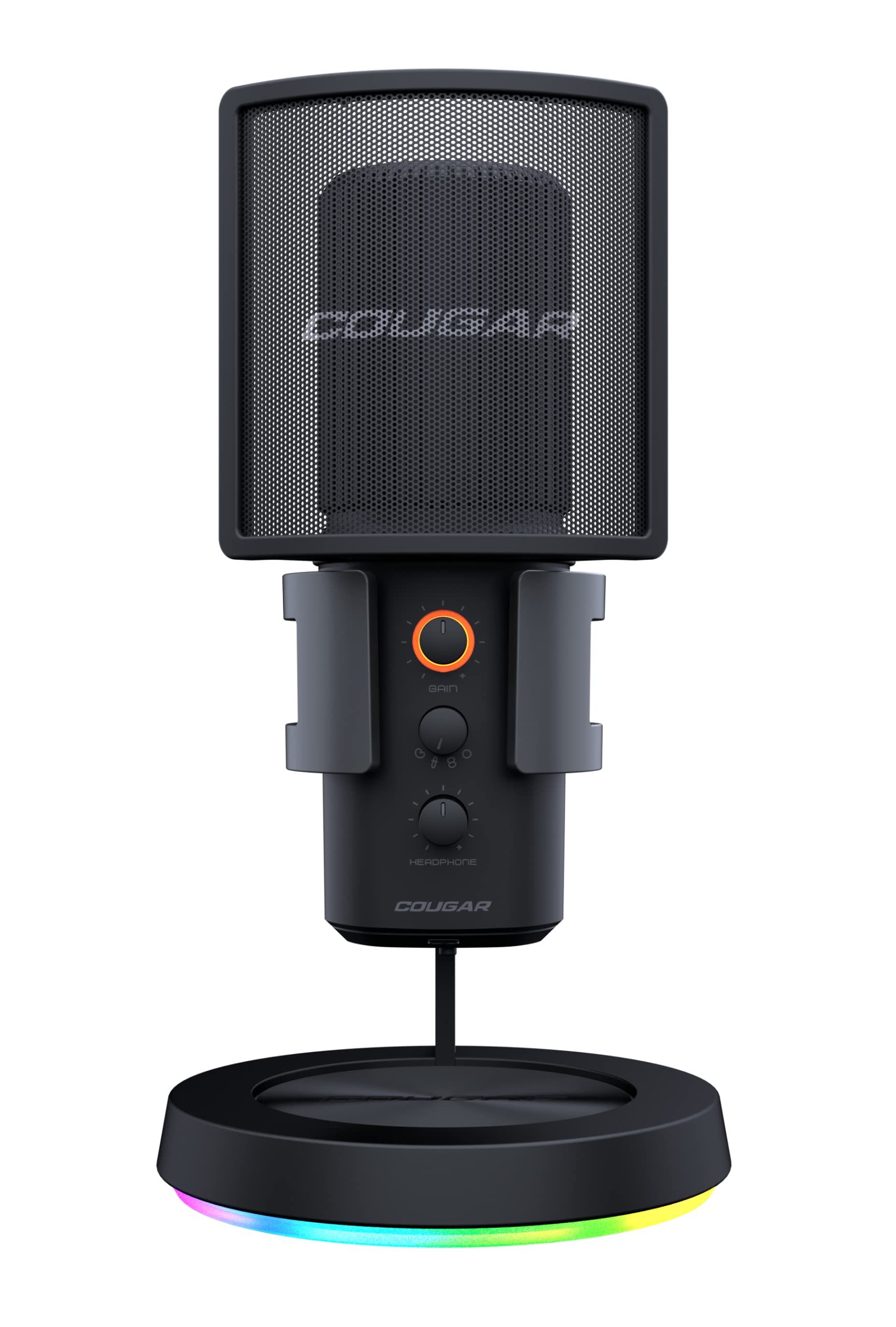 COUGAR Gaming | Micro Gaming | Screamer X RGB USB | Omnidirektionale Modi | Plug and Play USB | Rauschunterdrückung | 3 Mikrofone | 4 Modi | Mute Funktion | Anti-Vibration