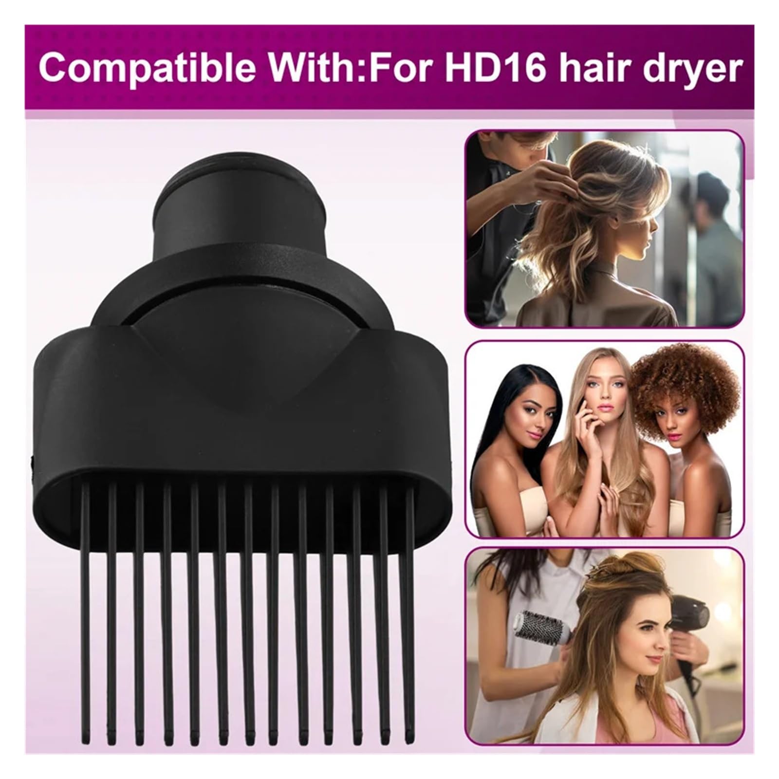 Peigne À Dents Larges, Accessoire Compatible Avec Le Sèche-cheveux Dyson Supersonic, Embout Amovible HD16-Y48A