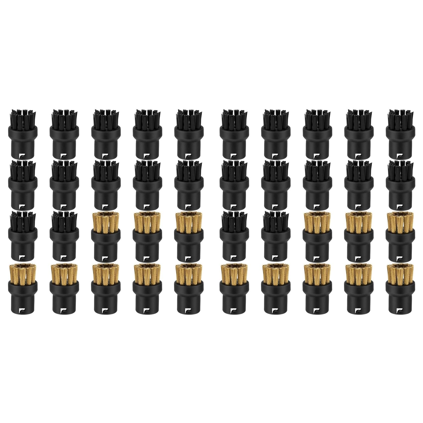 40 Pièces Têtes de Brosse de Nettoyage à Vapeur Accessoires de Brosses à Vapeur Têtes de Brosse de Nettoyage à Vapeur de Rechange pour Surfaces Dures