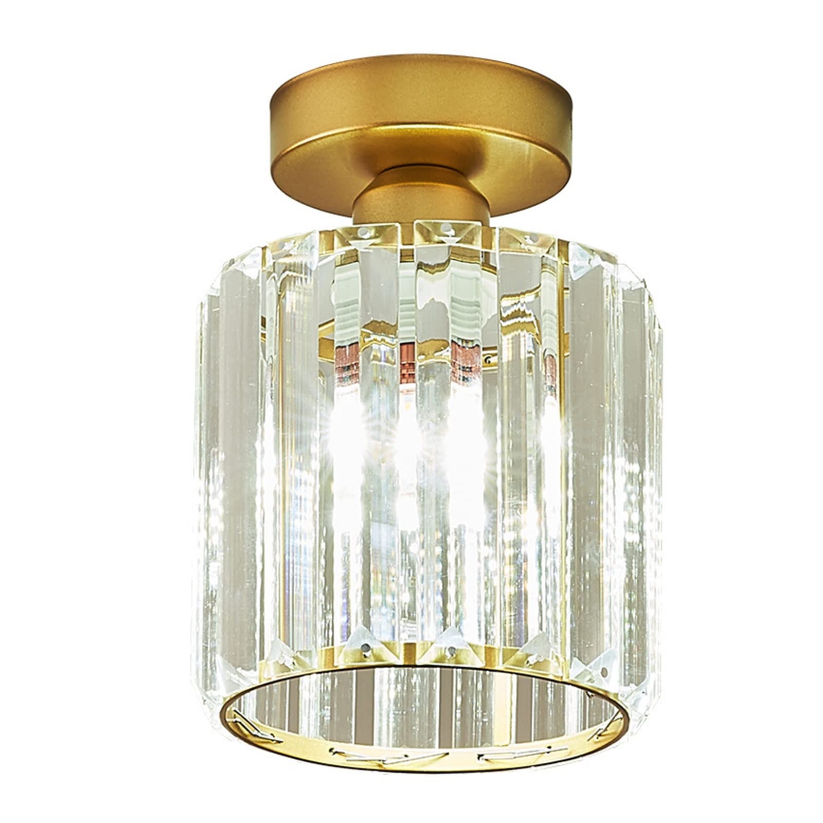 Ceiling Lights Aisle Corridor Crystal Ceiling lamp Porch Balcony Simple Small Creative Cloakroom Lamps(Round)
