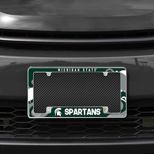 Miniatura 2 de Rico Industries NCAA Wave - Marco de matrícula cromado de 12 x 6 pulgadas para automóvil, camión, SUV