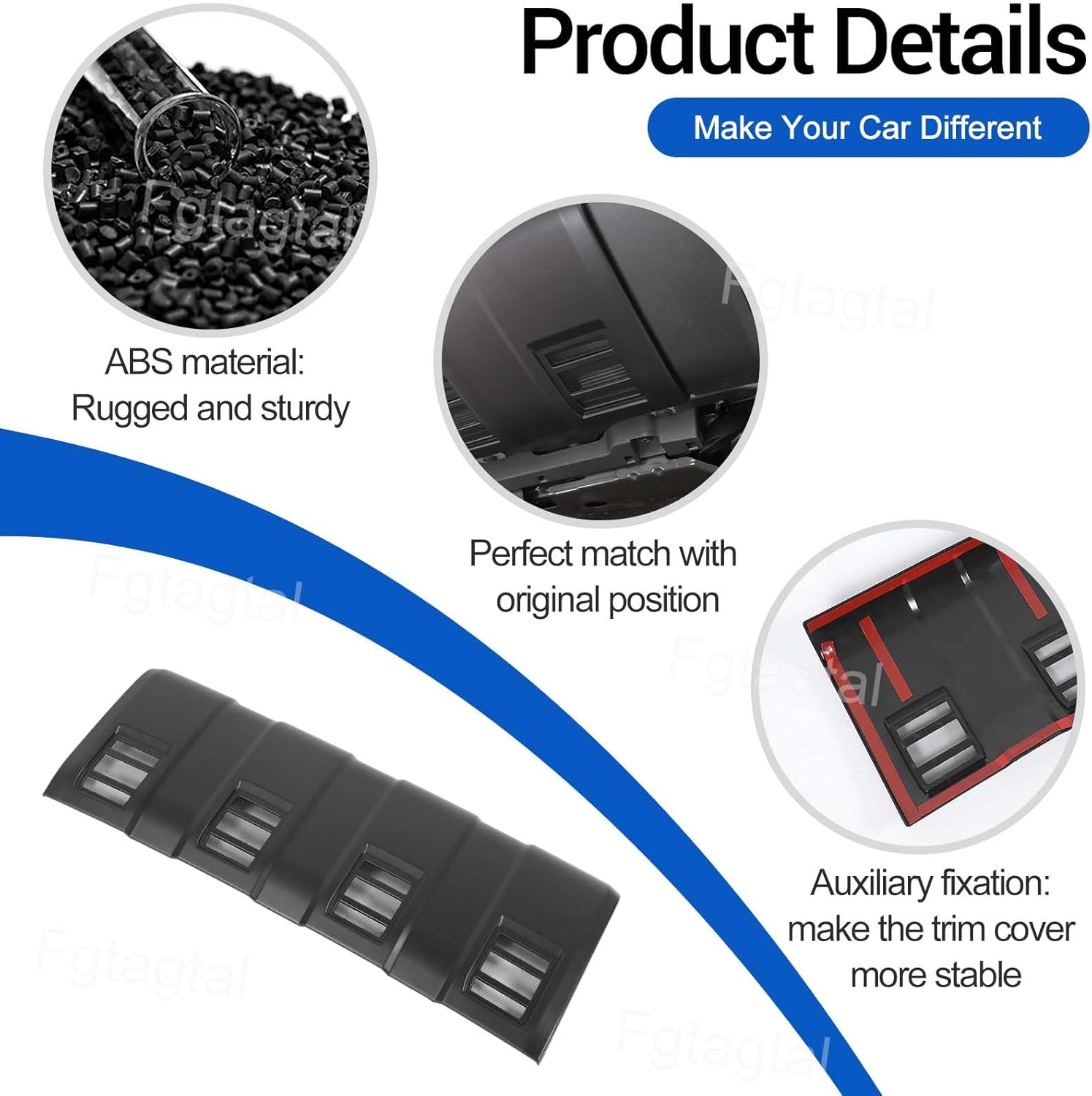 Front Bumper Lower Panel Protector Guard Compatible with Toyota Land Cruiser 250 Prado J250 LC250 2024 2025, ABS Front Bumper Under Trim Guards Exterior Protector Accessories (Matte Black)