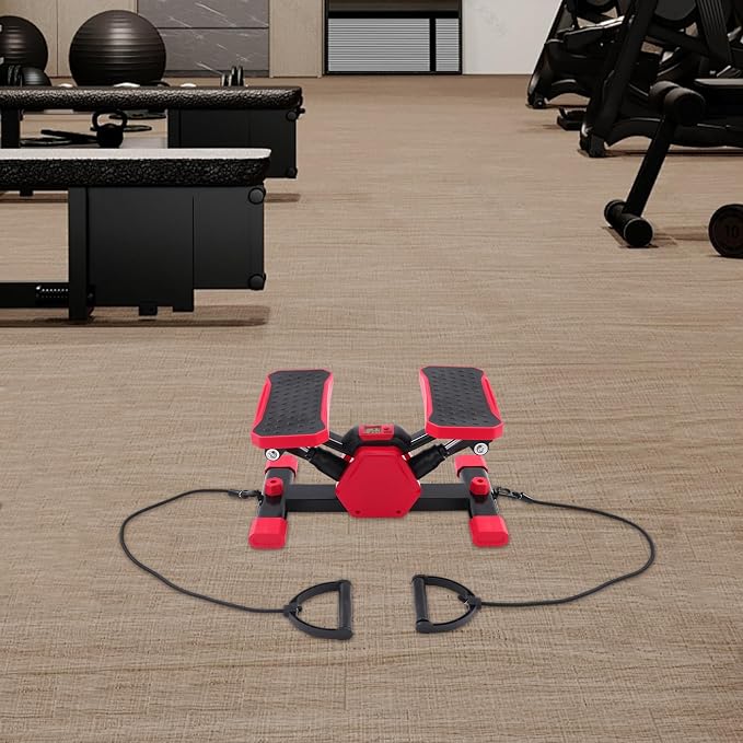 Pedaleador portátil con cuerdas y monitor LCD para ejercicio miniatura 4