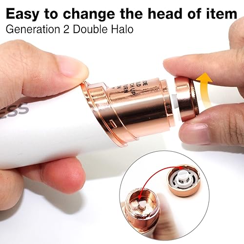 Miniatura 10 de Cabezales de repuesto para removedor de vello facial compatibles con la herramienta de eliminación de vello facial impecable para mujeres como se ve