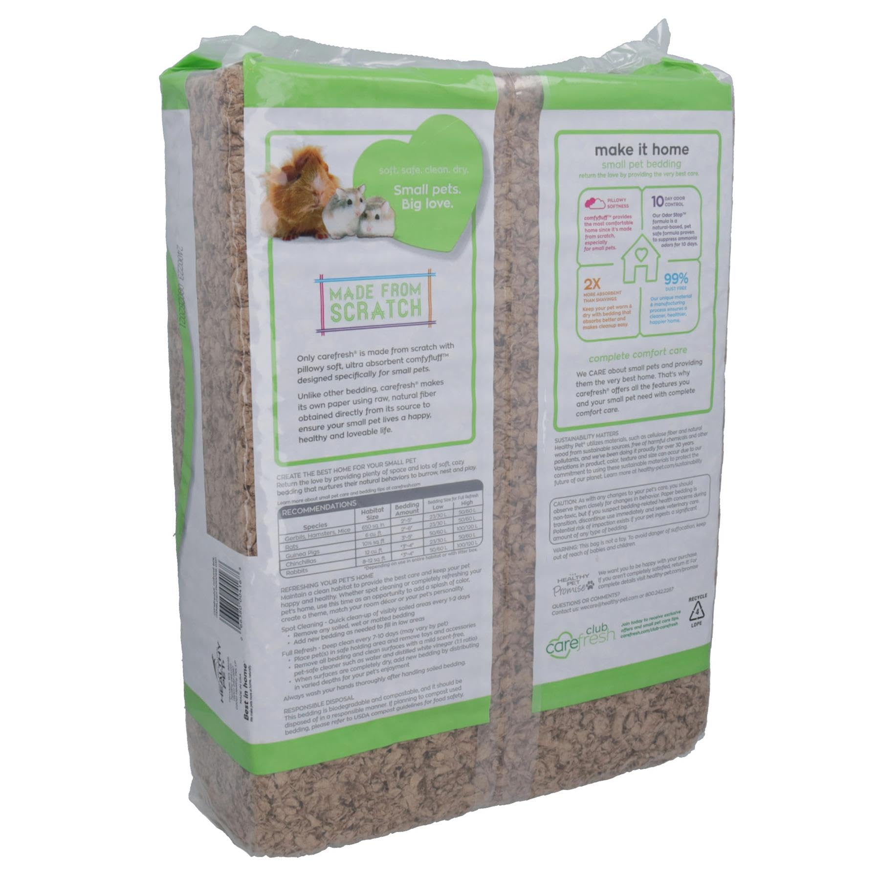 AB Tools 3 x natürliche 60 l hochwertige Haustier-Einstreu für Kleintiere, Käfig, 99 % staubfrei