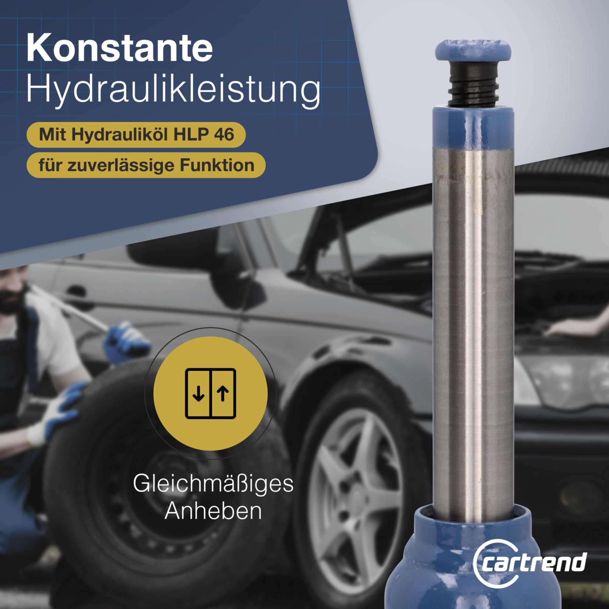 Cartrend Hydrauliczny podnośnik do butelek 10005 2 T, szary