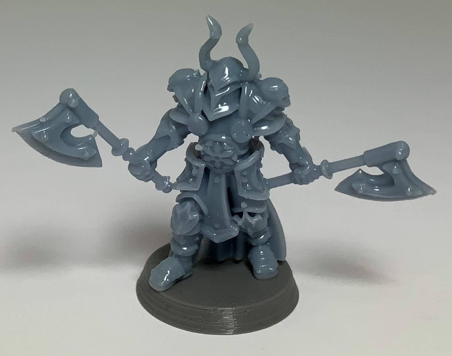 HERO CreationsChaos Warrior- Miniature for Dungeon and Dragons - Pathfinder - Roleplaying Game-Tabletop -wargame (Gray)