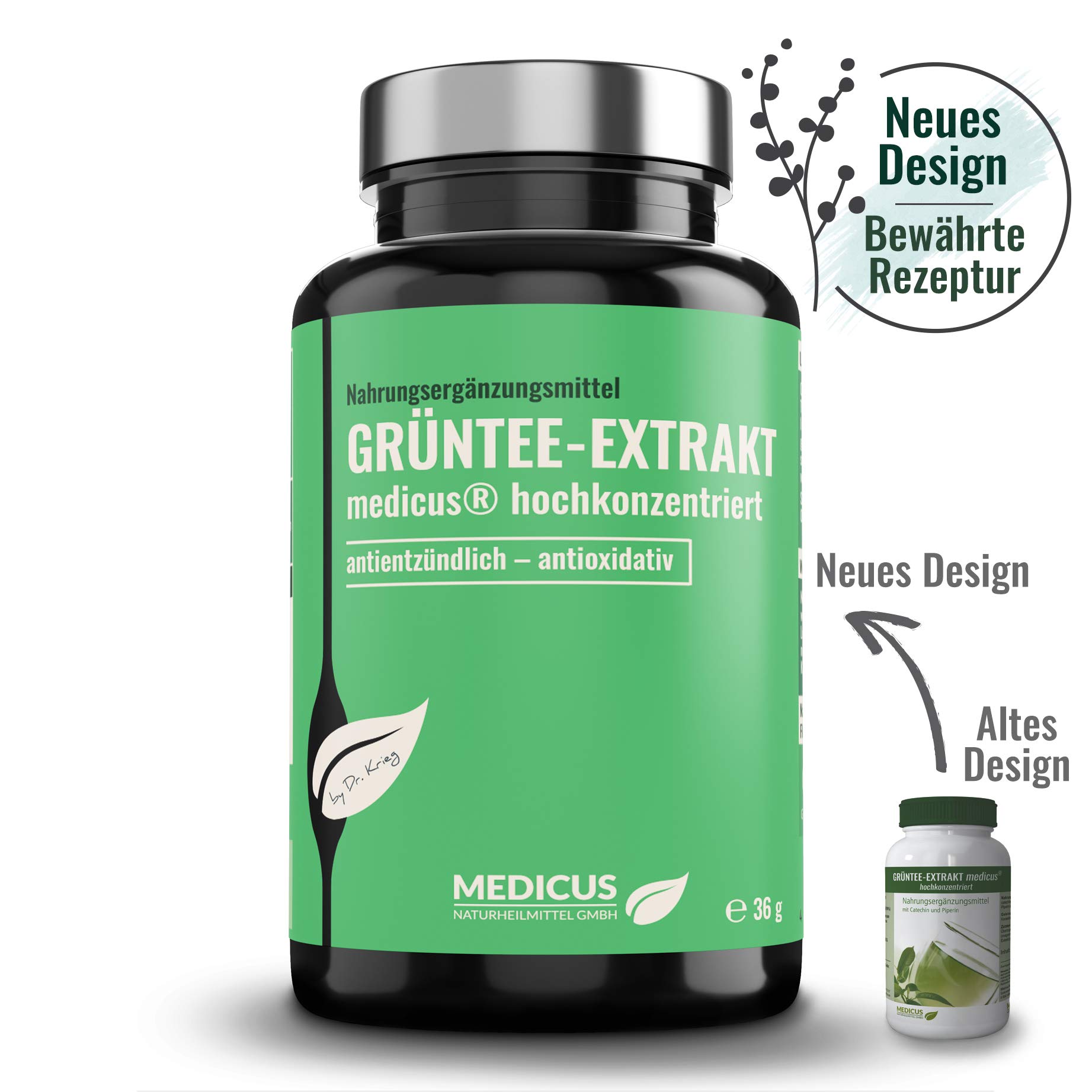 Dr. Fleckenstein Grüntee-Extrakt hochkonzentriert. Nahrungsergänzungsmittel mit EGCG & Piperin, entkoffeiniert, top Bioverfügbarkeit, magensaftstabil