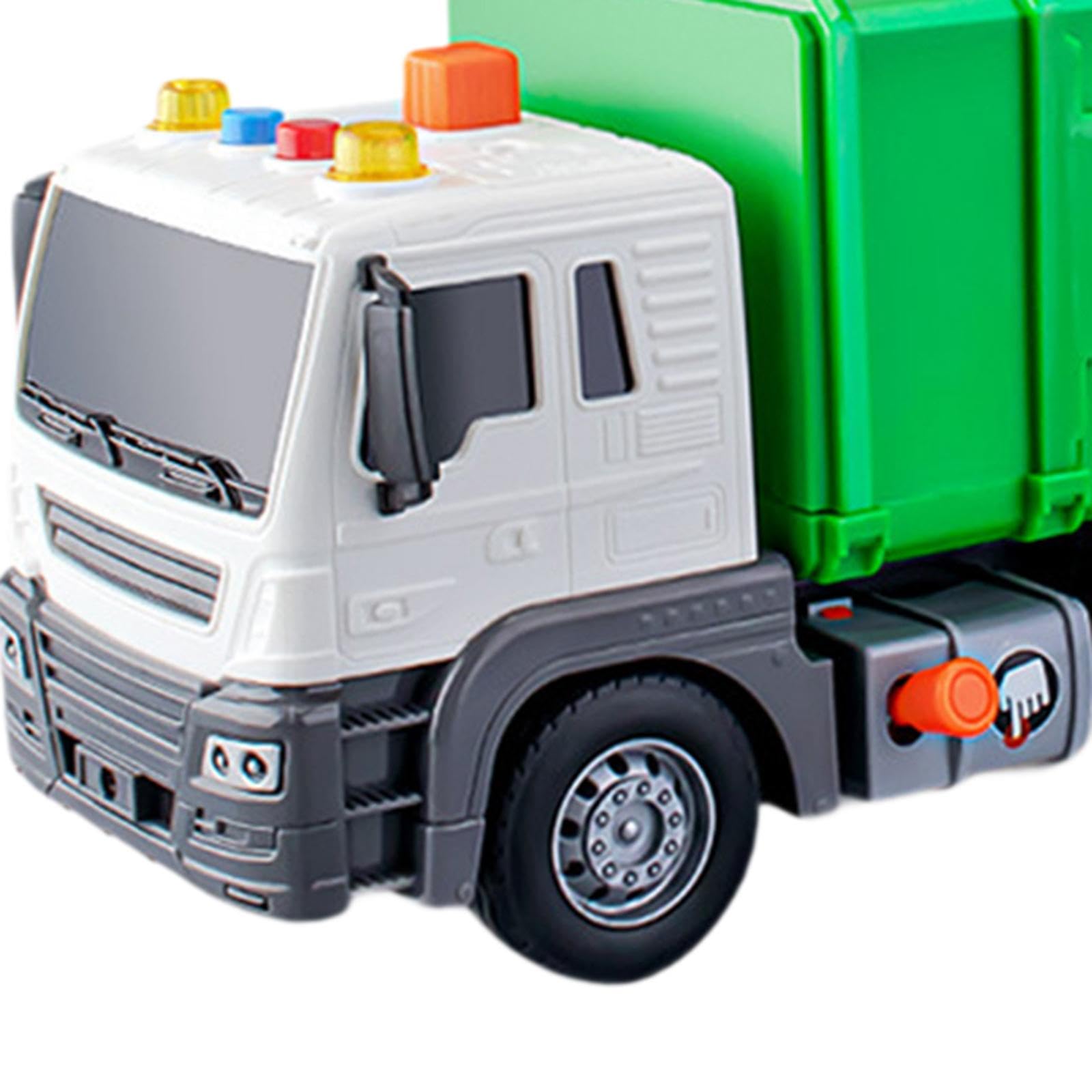 Spielzeug Müllwagen, Robustes Lernfahrzeug mit Kippfunktion Und Interaktiven Karten, Geeignet für Kinder, Geschenk Und Unterhaltung, Grün