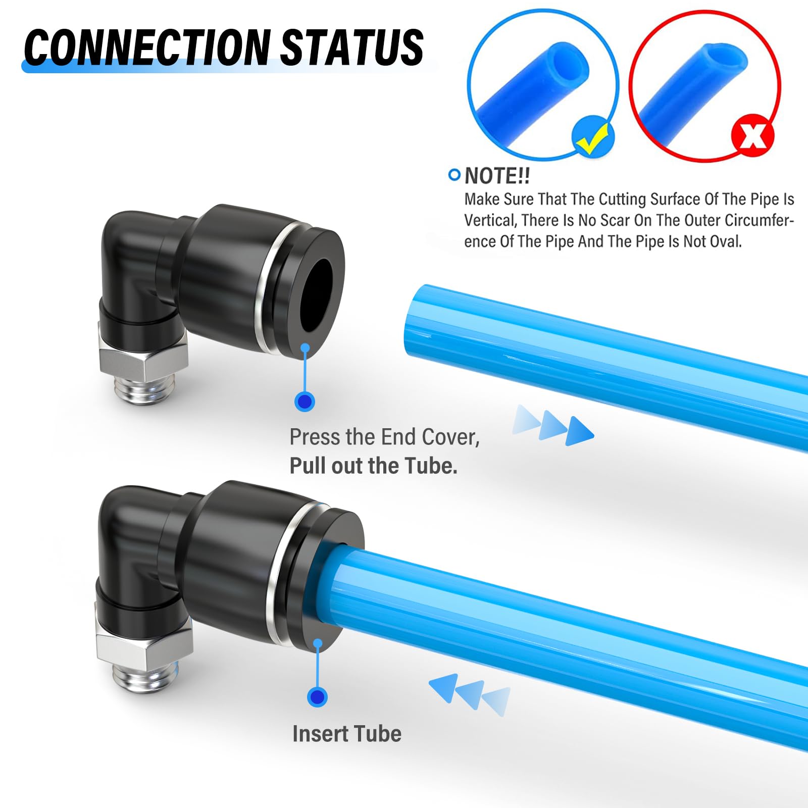 TAILONZ PNEUMATIC Kolanko męskie 6 mm średnica zewnętrzna x gwint M6 90 złączki wtykowe PL6-M6 (opakowanie 10 szt.)