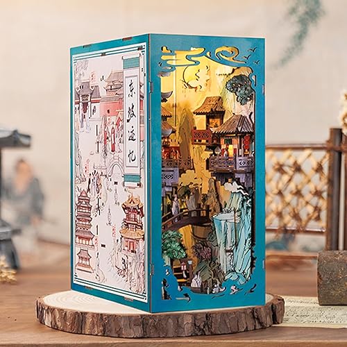 Miniatura 89 de CUTEBEE - Kit de rincón de libros, kit de casa de muñecas en miniatura para adultos y adolescentes, rincón de casa en miniatura, decoración 3D