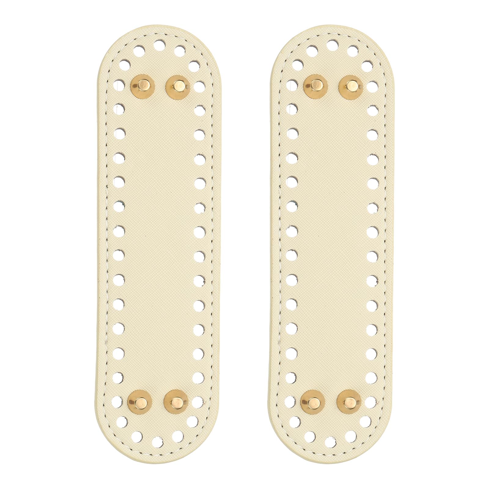 PATIKIL PU Leather Bag Bottom 18x5cm Bag Bases for Crochet Beige 2Pcs