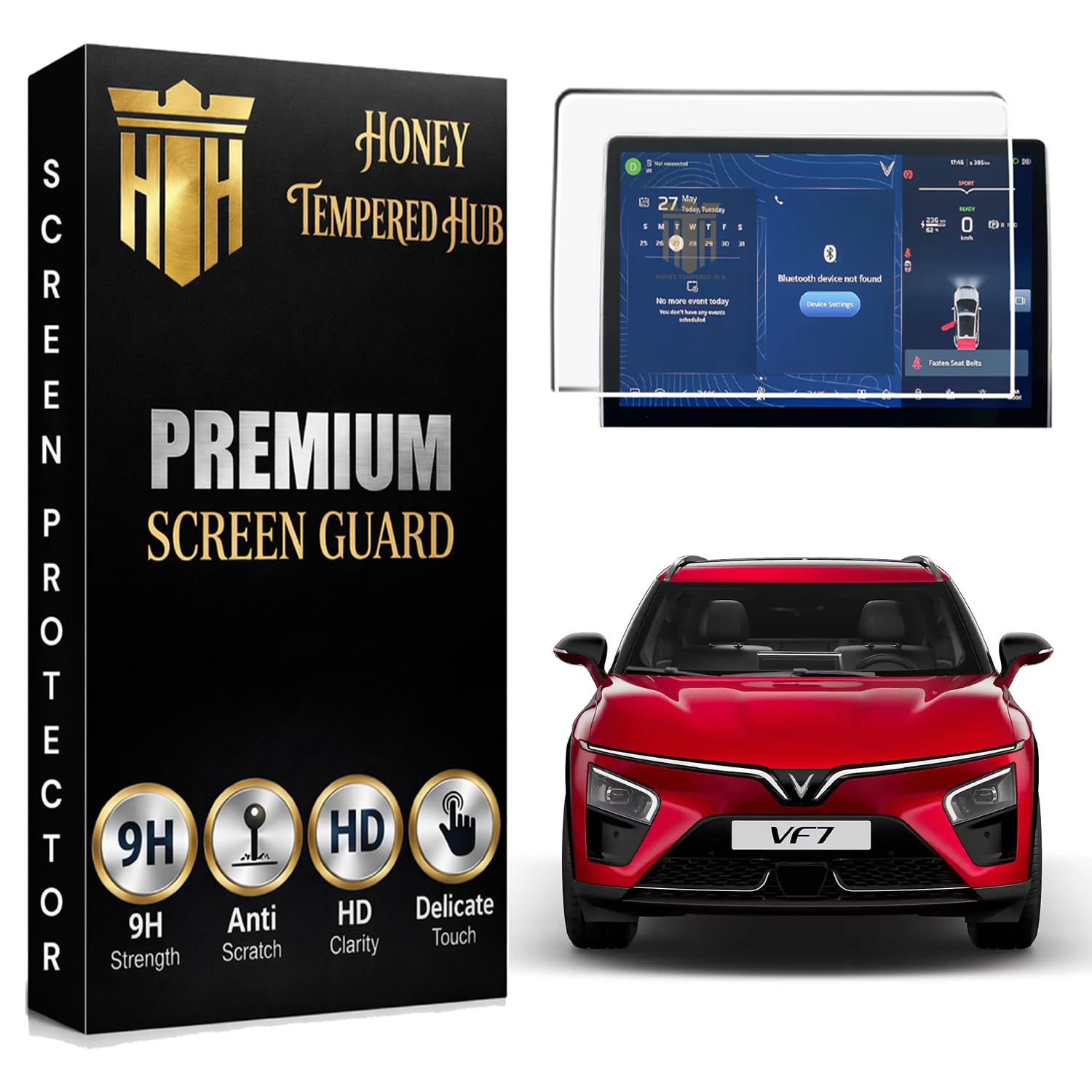 Screen Guard FOR VINFAST VF6 2025 2026/12.9 INCH INFOTAINMENT PROTECTOR GUARD/Anti Scratch/Anti Fingerprint / vinfastvf62026 Car Display Accessories [Not Tempered Glass]-image-14