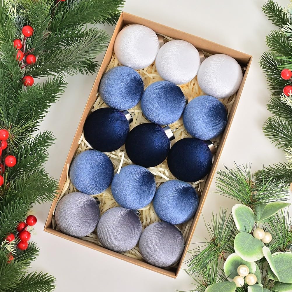 4 Palline Di Natale In Velluto Colorate Con Anello Per Appendere - Decoro Elegante Per Albero E Casa (colore Caffè)