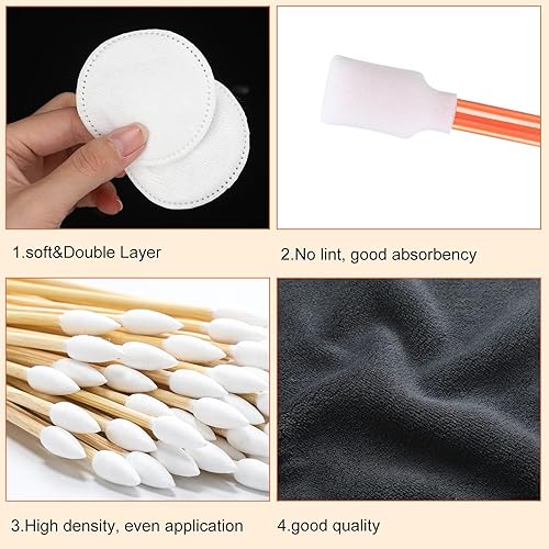 Miniatura 4 de Nuanchu Kit de limpieza de tarjetas de 607 piezas, kit de reparación de tarjetas intercambiables, incluye pasta de pulido en aerosol, hisopo de