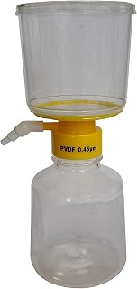 Argos BPV4550 PVDF Membrane Sterile Bottle Top Aspirator Vacuum Filtration Unit, 0.45 micrometer Pore Size, 500mL Capacity (Case of 12)