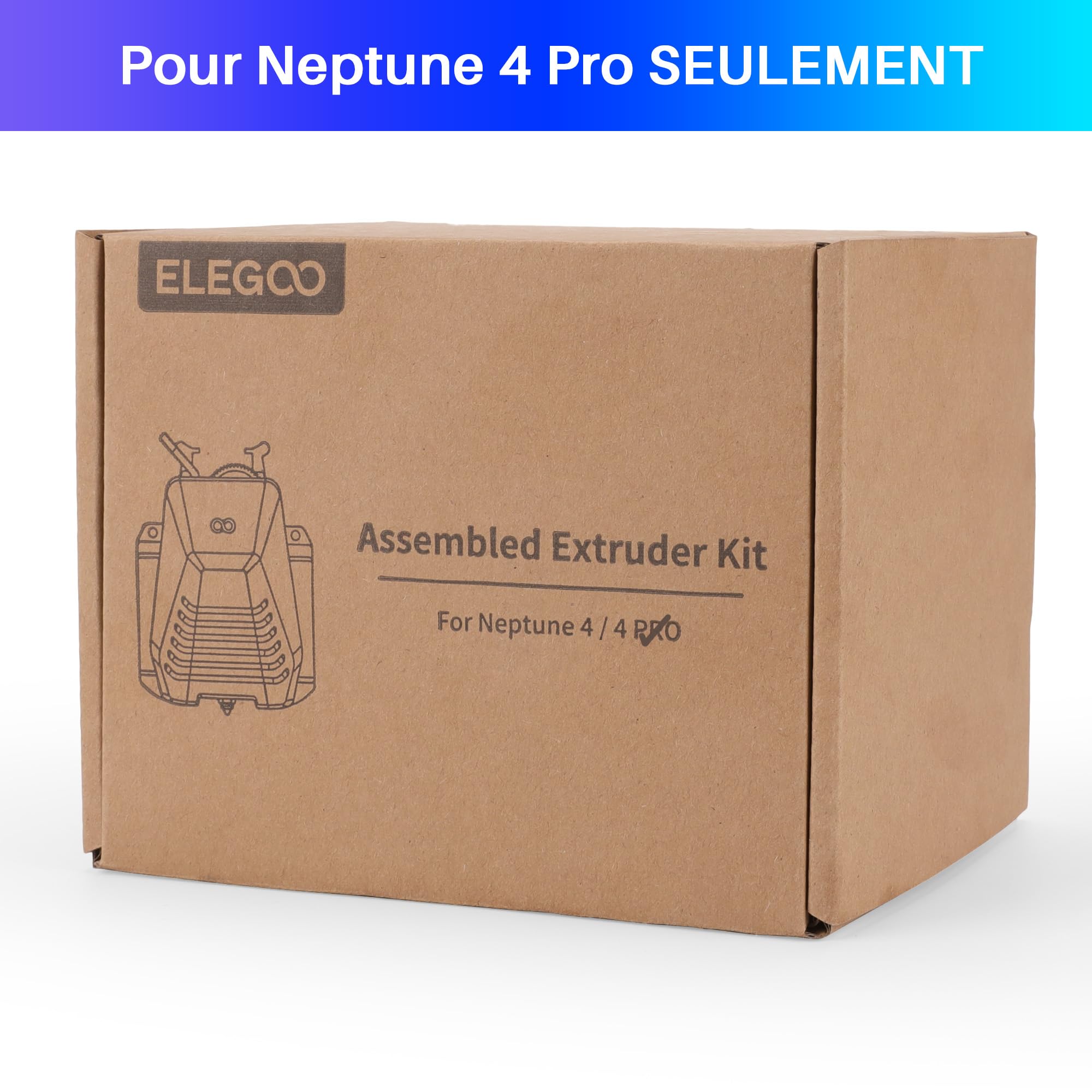 ELEGOO Extrudeuse Pour Imprimantes 3D, Extrudeuse à Entraînement Direct Double Engrenage Entièrement Assemblée, Accessoires Officiels Pour Imprimantes 3D Neptune 4 Pro
