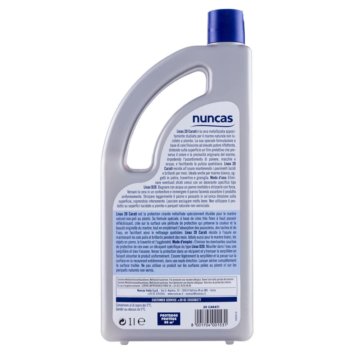 Nuncas Livax Cera Protettiva - 20 Carati - 1000ml