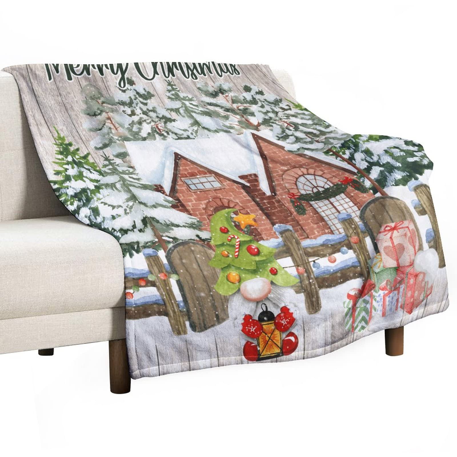 Couverture de Noël nain plaid chaud hiver canapé lit 130x150