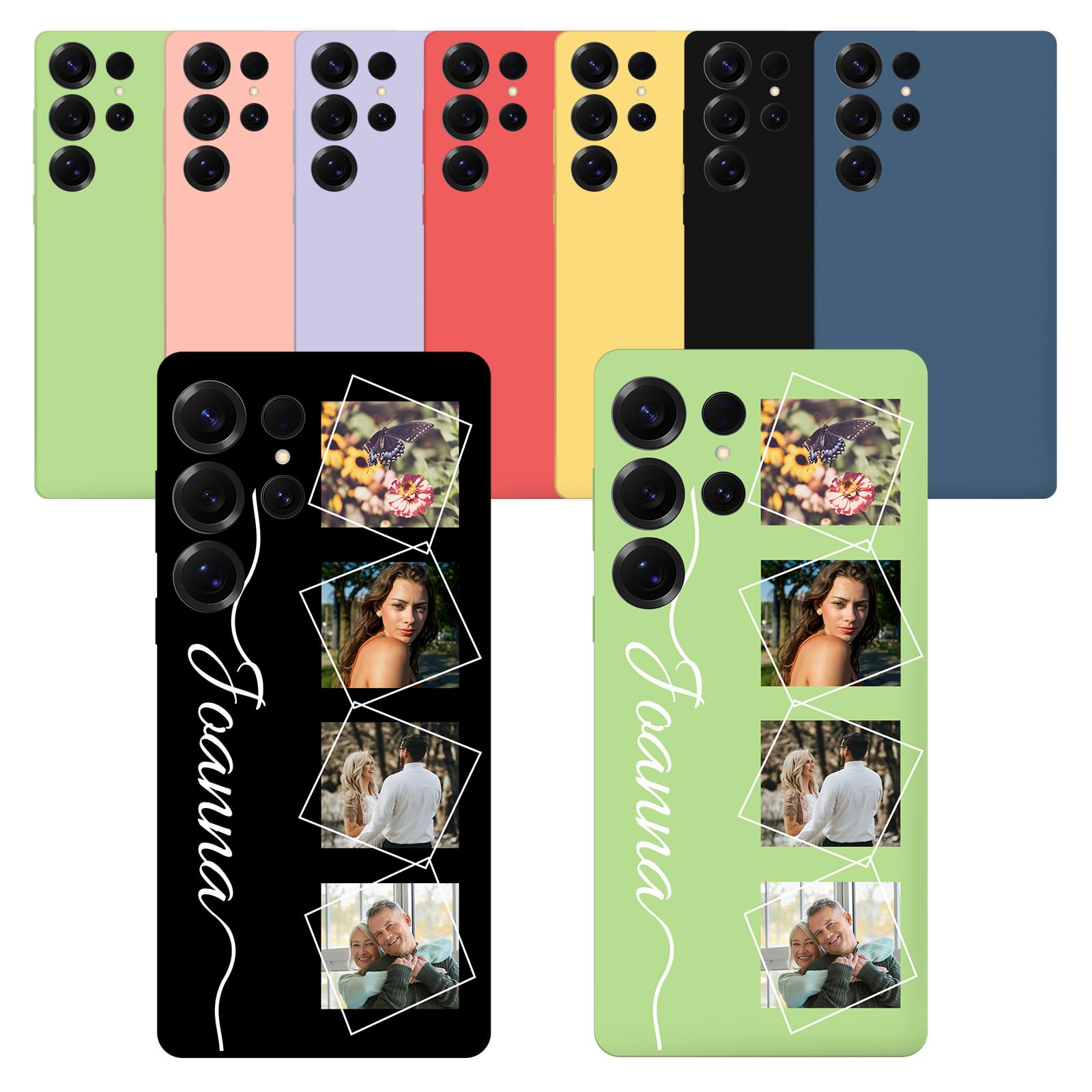 Nsipan Custom Phone Case for Samsung Galaxy S20 FE with Photo Text Liquid Silicone Case Personalized Phone Covers with Camera Protection and Soft