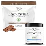 100% Whey + Creatine Bundle: (1) 100% Whey Protein (Chocolate, 5lb) + (1) Creatine Powder (Unflavored, 300g)