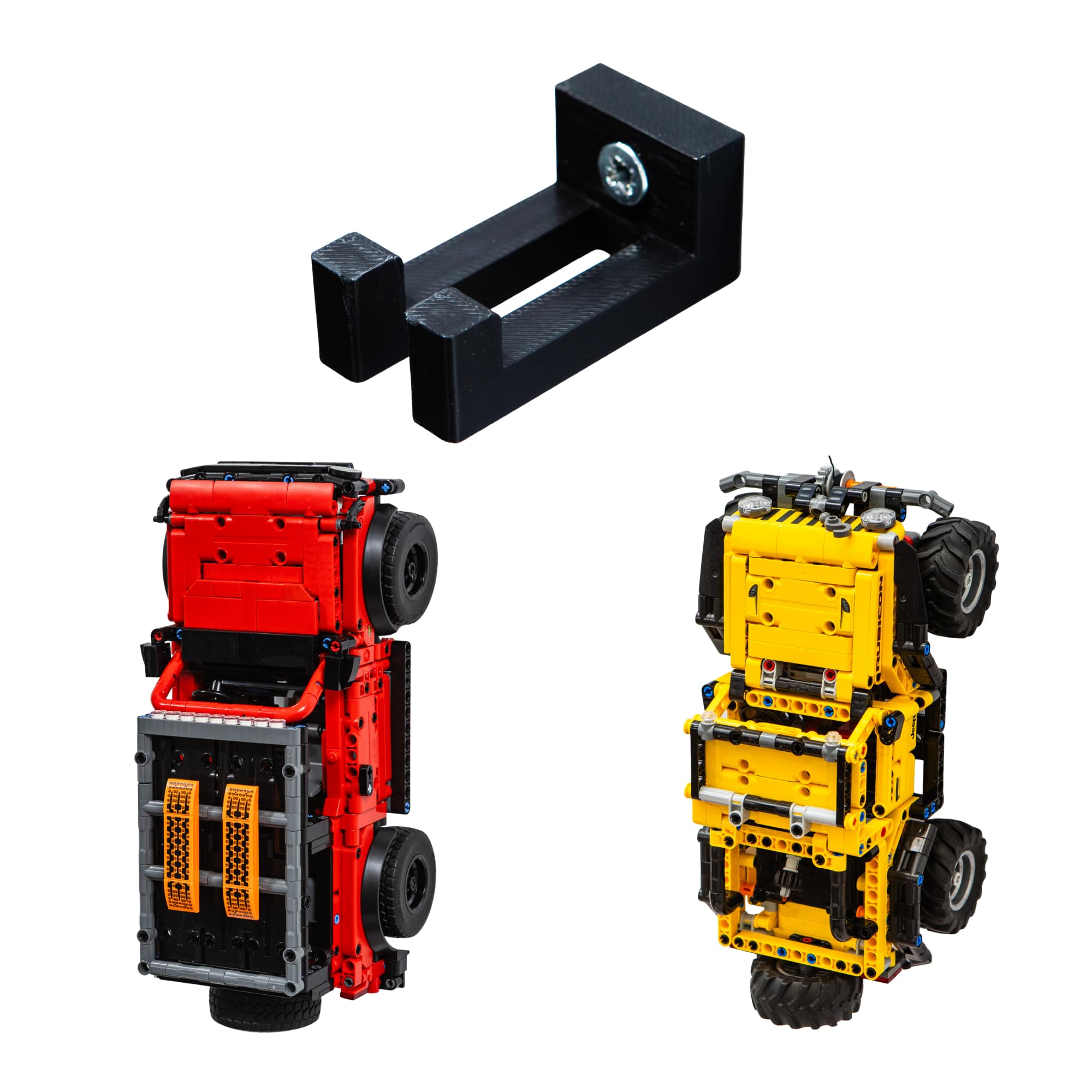 Brickify Wall Mount Bracket Compatible With Lego Technic Ford Bronco 42213 & Jeep Wranger 42122- Space Saving Car Display - Car Not Included
