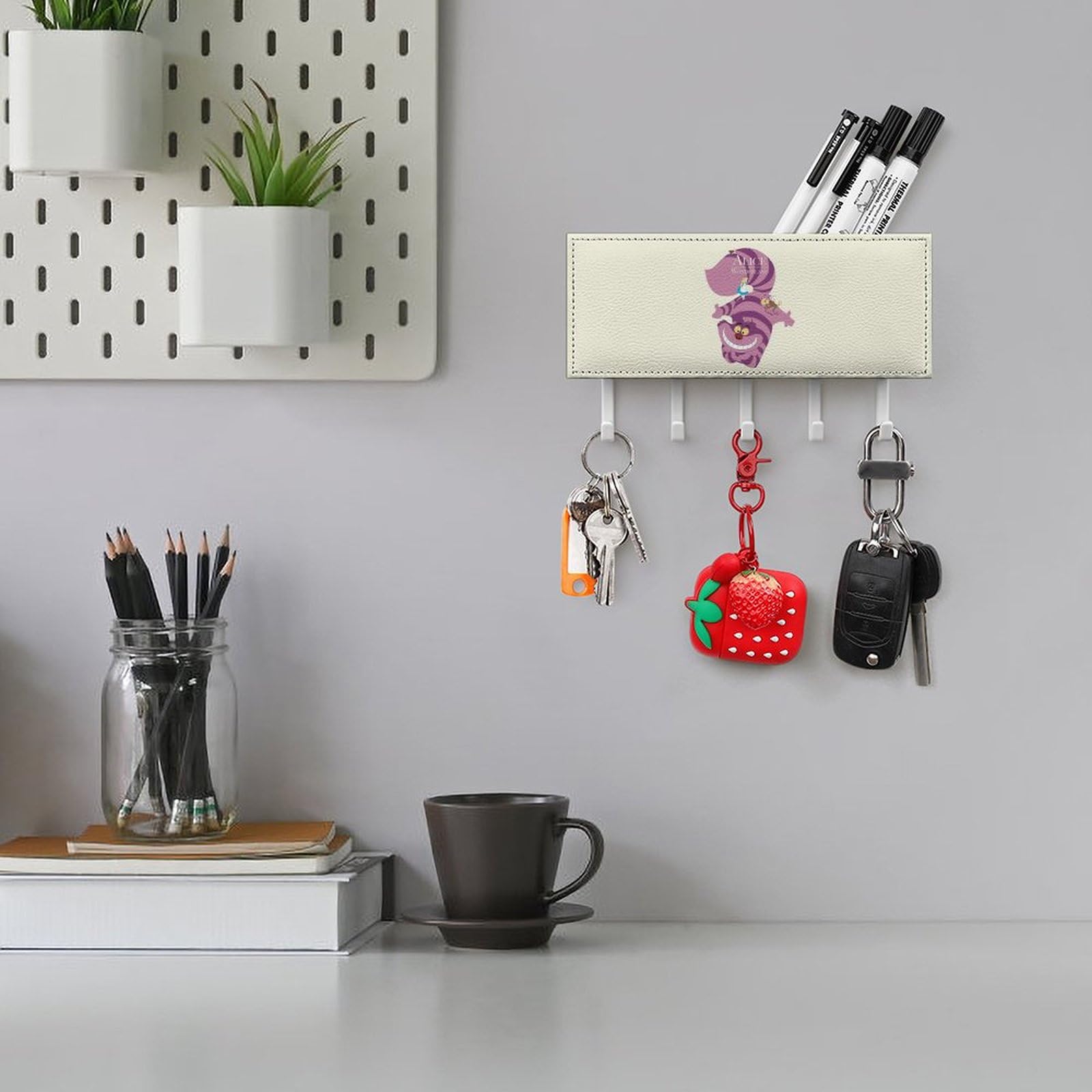 Amazon.co.jp: 不思議の国のアリス チェシャ猫 壁掛けフック 玄関装飾