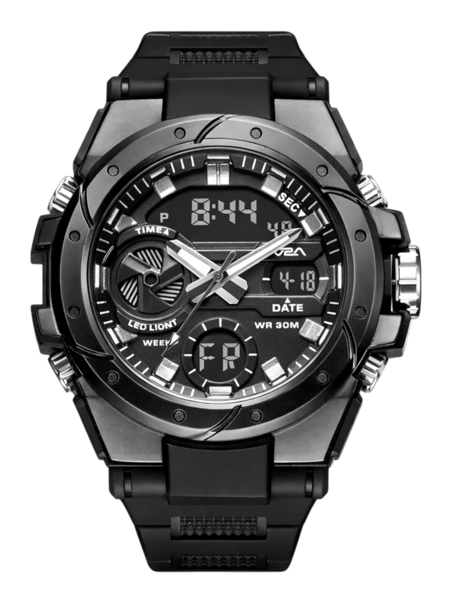 Styrke 5120 Analog Digital Watch for Men | Hybrid Multi Display Dial | Alarm Stopwatch Day Date 12/24 Hr | TPU Strap | 30M Water Resistant | Gift for Mens-image-41