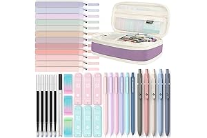 34 PCS Kawaii School Supplies Kit for Girls with 12 Highlighters