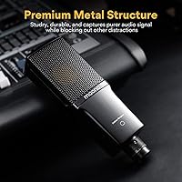 Vista 5 de MAONO Micrófono condensador XLR, micrófono de grabación profesional de estudio cardioide para transmisión, podcasting, canto, voz en off, voz