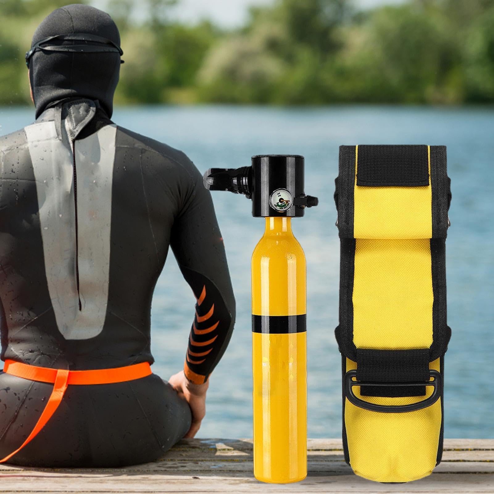 Sac À Dos Portable À Oxygène – Sac À Dos pour Bouteille D'oxygène, Transporteur D'oxygène De Plongée | Support De Transport De Réservoir D'oxygène De Plongée Réglable pour La Natation en Profondeur