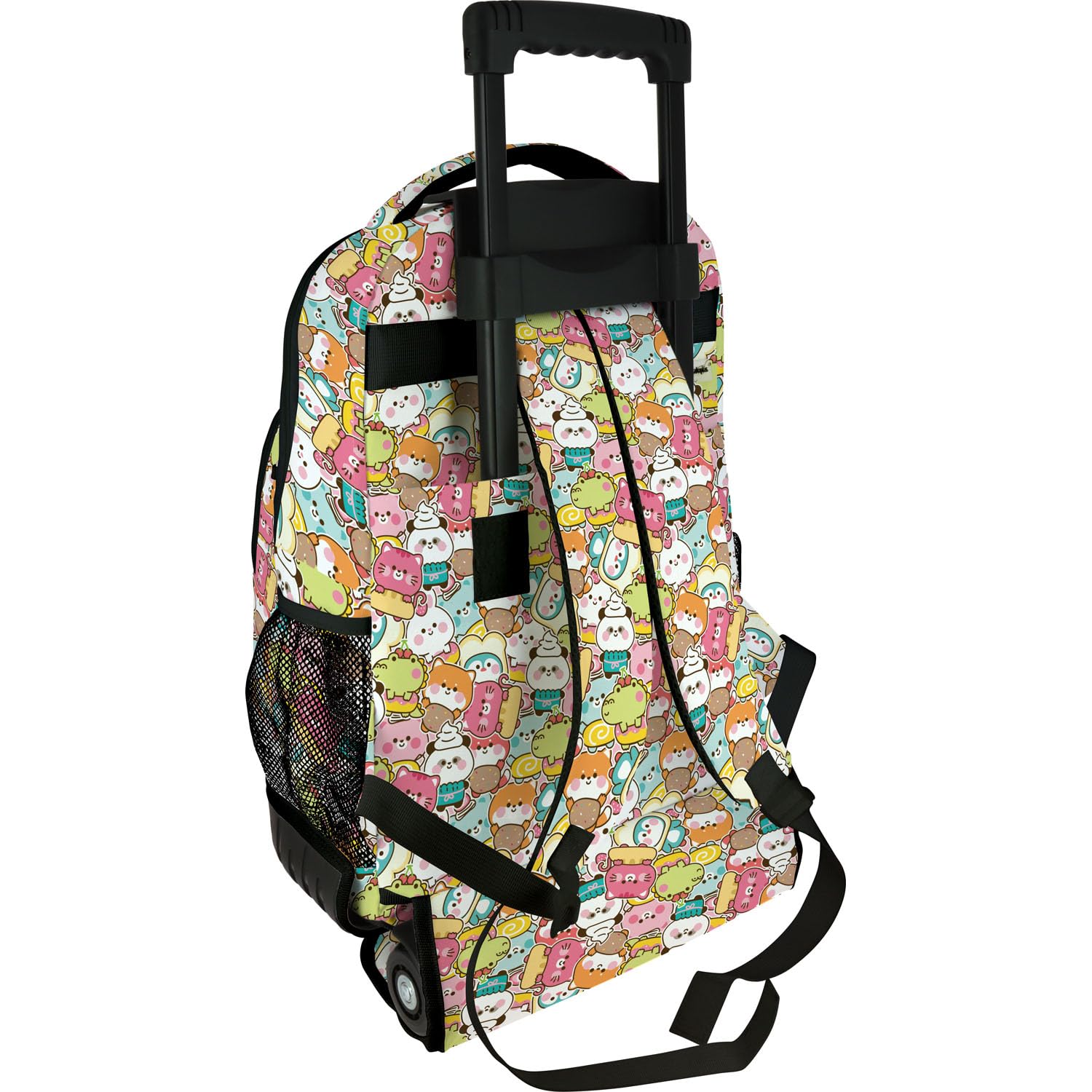 Grafoplas - Mochila Escolar con Ruedas, Carro Integrado, 29 Litros, 52x37x25cm, Modelo Roller, Colección Kawaii Bits & Bobs, Perfecto Material Escolar Infantil y Primaria
