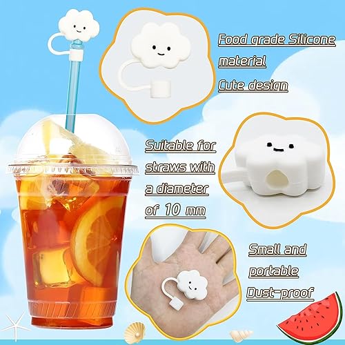 Miniatura 4 de Tapa de popote para Stanley Cup  Bolsa misteriosa  6 popotes en cada bolsa  Fundas de paja de silicona de 0.394 in compatibles con vasos Stanley de