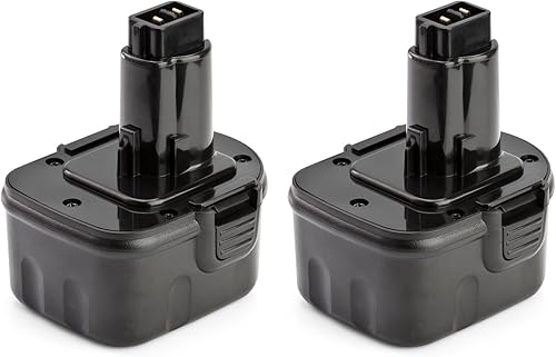 ExpertPower Paquete de 2 baterías NiCd de 12 V 2000 mAh para Dewalt DC9071 DW9072 DW9071 DE9075 DE9074 DE9072 DE9071 DE9037 397745-01 152250-27