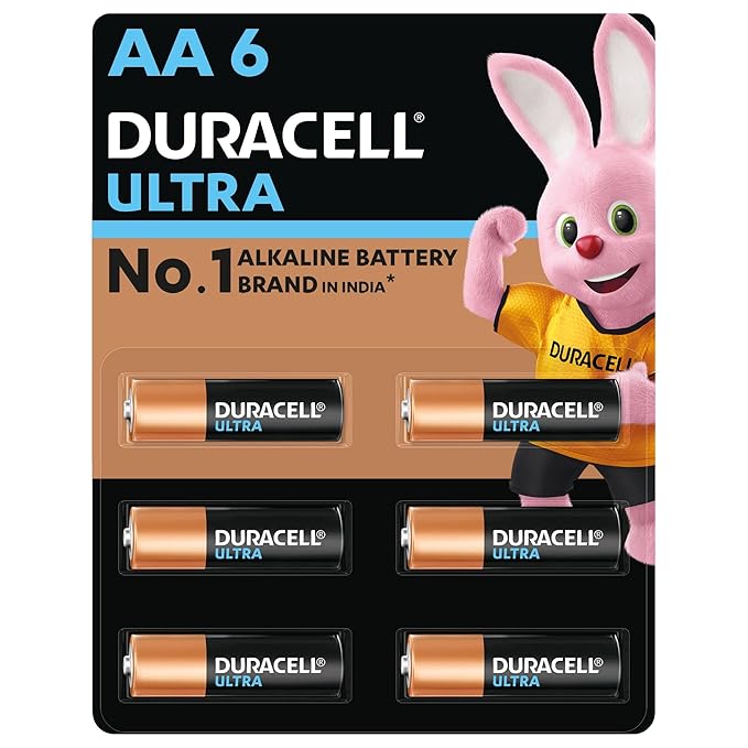 Duracell Ultra Alkaline AA Batteries, Pack of 6