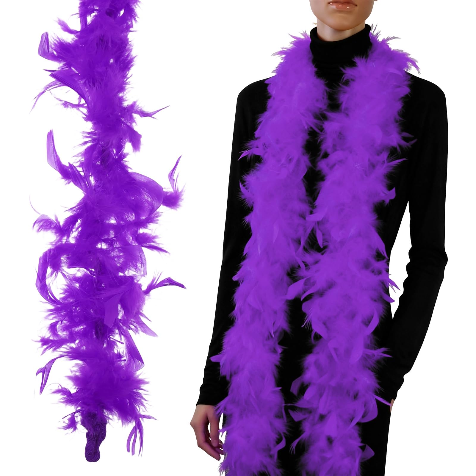 PATIKIL 40g 2 Yards Feather Boa