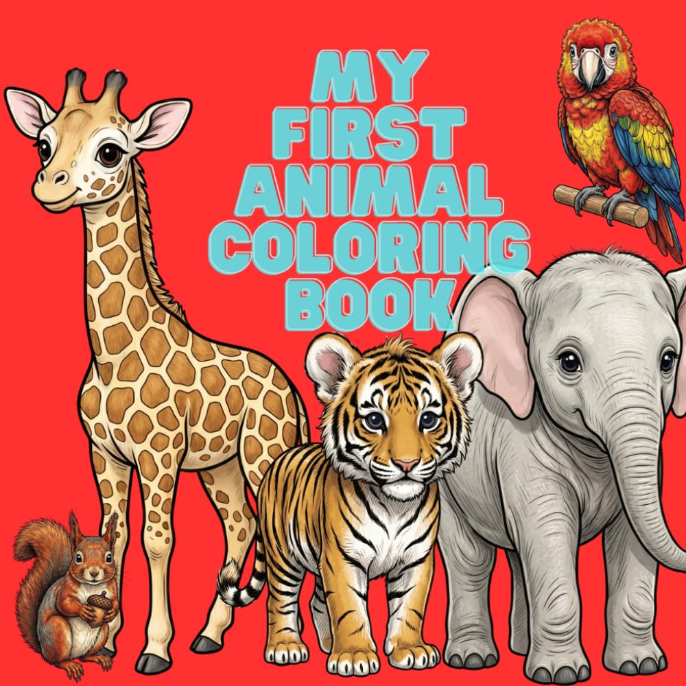 Amazing Animals: A Coloring Book for Kids: Fun and Simple Animal Designs for Toddlers, Preschoolers, and Kids Ages 3-12