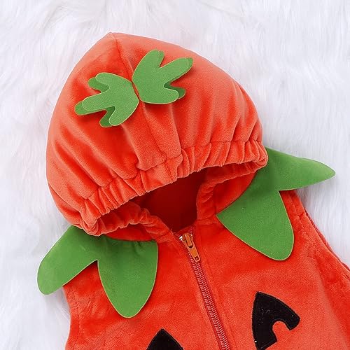 Miniatura 6 de JIFRE Lindo disfraz de calabaza de Halloween para bebé, disfraz unisex para niños y niñas
