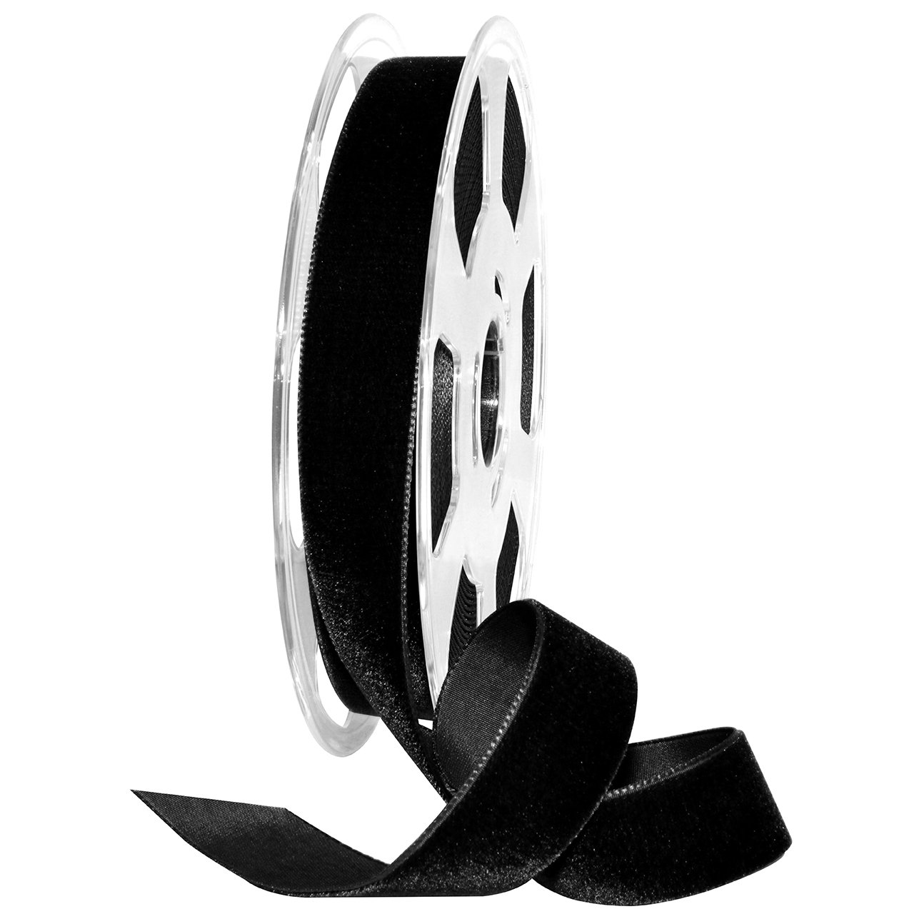 Morex Ribbon 01225/10 – 953 Nylvalour Velluto Nastro in Nylon, 7/20,3 cm da 10,1 m, Corvo