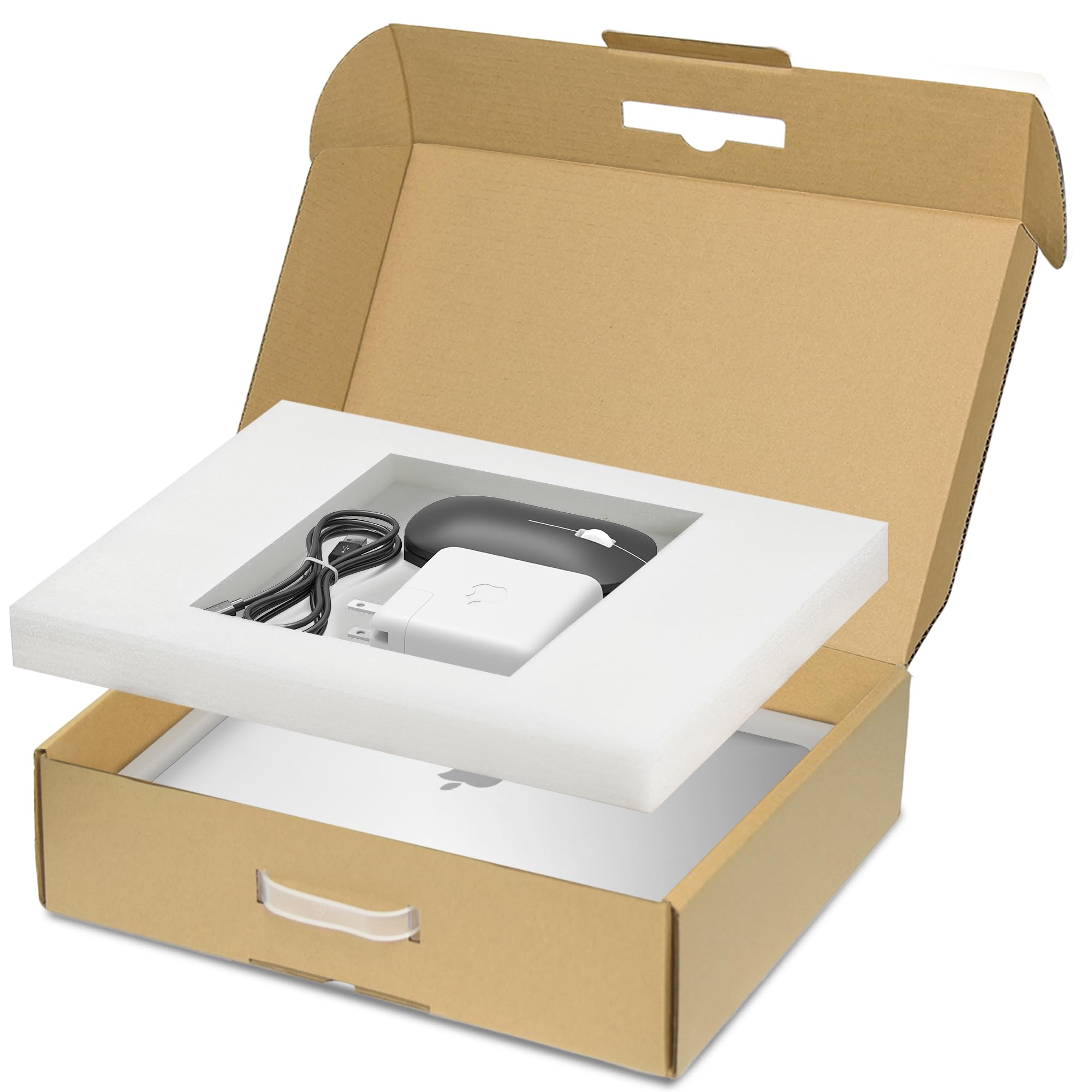 Yutrchey Laptop Shipping Box with Protection Foam for up to 17 Inches Notebook, Cardboard Laptop Box for Shipping, Secure Mailing Boxes