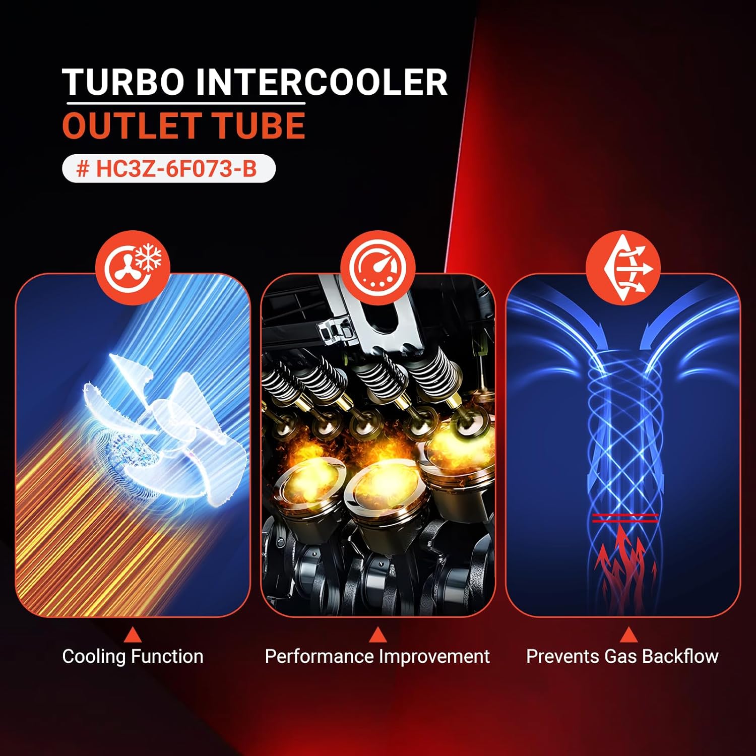 Intercooler Outlet Tube Fit For Ford F-250 F-350 Super Duty With 6.7L PowerStroke Engine 2017 2018 2019 HC3Z-6F073-B
